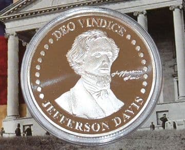 Silver Coloured Confederate President Jefferson Davis Collectors Coin