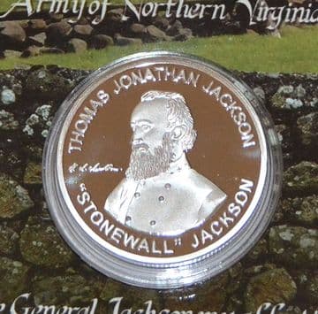 Silver Coloured General Stonewall Jackson Collectors Coin