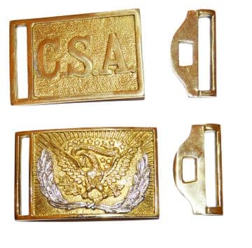 Union And Confederate Brass Buckles