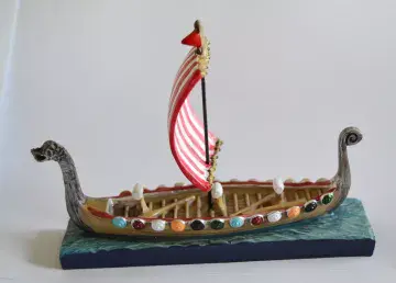 Viking Dark Age Raid Longship Longboat Resin Based