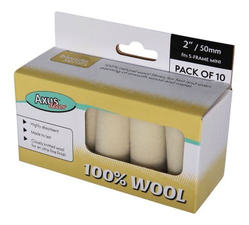 Axus AXU/RBLN410 2" 100% Wool Rollers Pack of 10