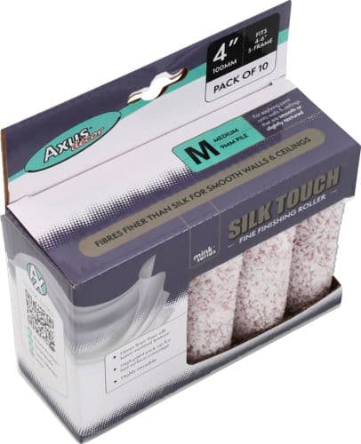 Axus AXU/RM410 4" Silk Touch Rollers Pack of 10