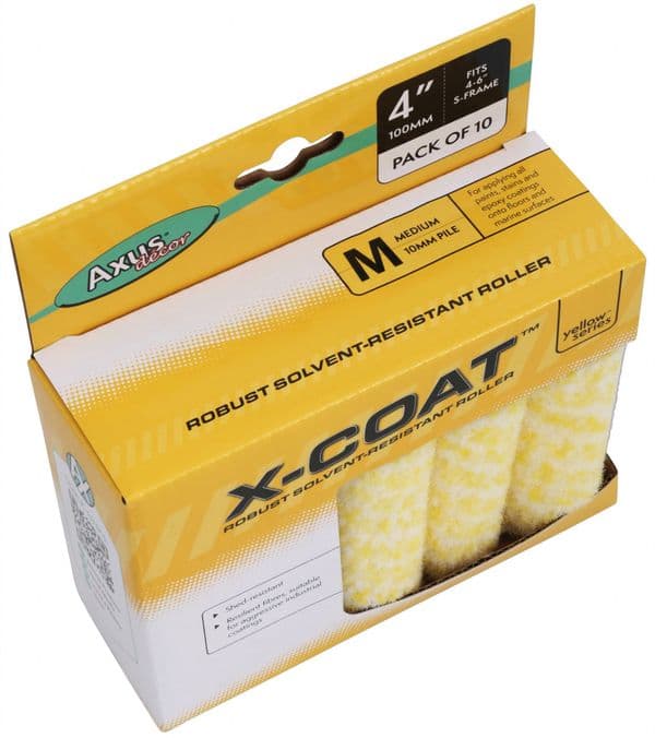 Axus AXU/RY410 X-Coat Solvent-Resistant Roller Pack of 10