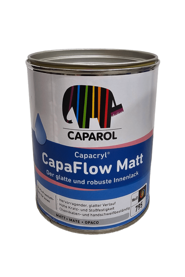 Caparol CapaFlow Matt  Waterbased Topcoat White 0.735lt