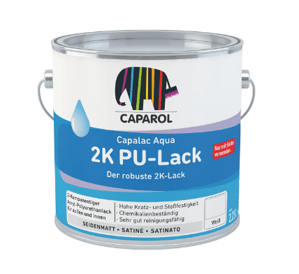 Caparol Capalac Aqua 2K PU-Satin Mixed to Colour C/W Activator 2.5lt