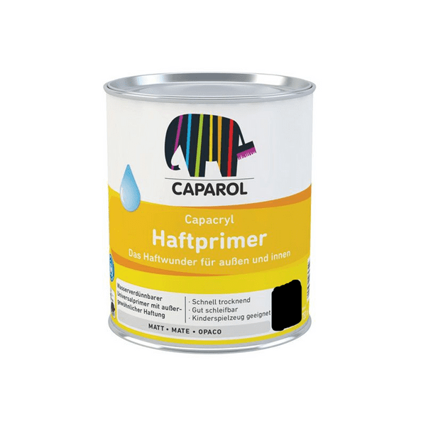 Caparol Haftprimer Waterbased Adhesion Primer RAL 9005 Deep Black 0.75lt