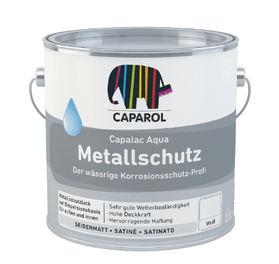 Caparol Metallschutz Waterbased Satin 1K Direct to Metal White 0.75lt