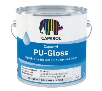 Caparol PU Gloss Waterbased Topcoat White 0.75lt