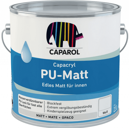 Caparol PU Matt Waterbased Topcoat Mixed to colour 0.75lt