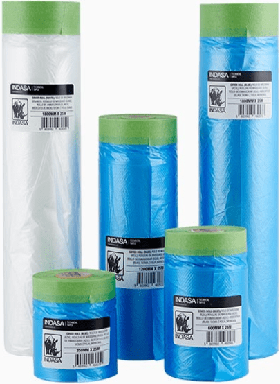 Indasa Pre-Taped Masking Cover Roll Blue 1800mm x 25mt