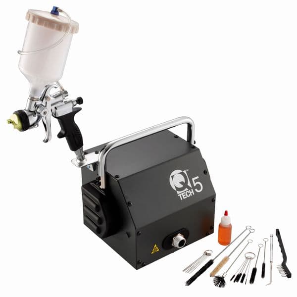 QTech5 5-Stage HVLP Turbine C/W Q75G Gravity Spray Gun & Spares 110v version