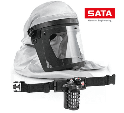 Sata Air Vision 2000 Full Face Mask With Activated Charcoal Adsorber Belt