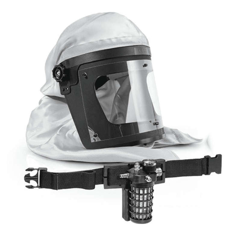 Sata Vision 2000 Air Fed Mask C/W Storage Box, Belt Unit & Air Regulation valve 1108936