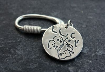 Dainty Doodles Large Charm Keyring