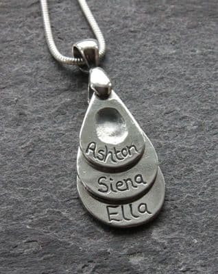 Double or Triple teardrop necklace