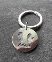 Large charm keyring with Stainless steel split ring