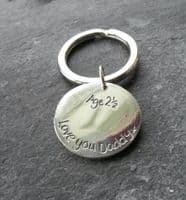 Large charm keyring with Stainless steel split ring