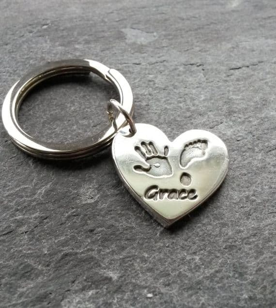 Large charm keyring with Stainless steel split ring