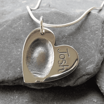 Large Fingerprint Charm Pendant