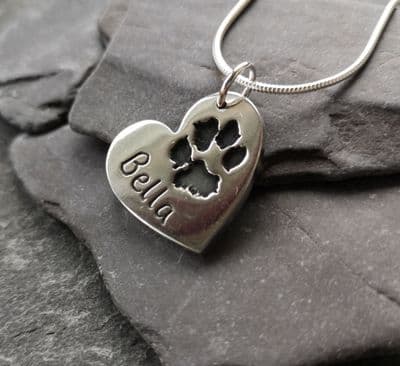Large Pawprint Charm Necklace