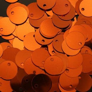 10mm Metallic Orange Flat Round Sequins.