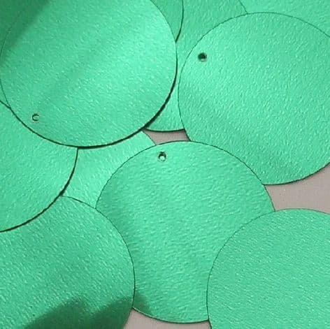 20mm Metallic Green Penny Sequins x 150