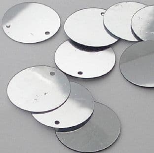 20mm Metallic Silver Sequins x 150