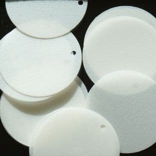 20mm Satin White Flat Sequins x 150