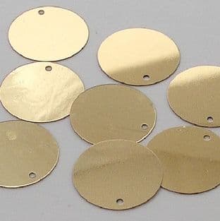 25mm Metallic Gold Penny Sequins x 150