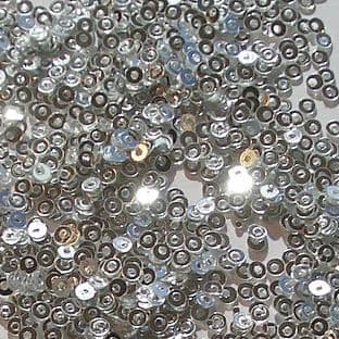 2mm Metallic Silver Flat Round Sequins x 5g