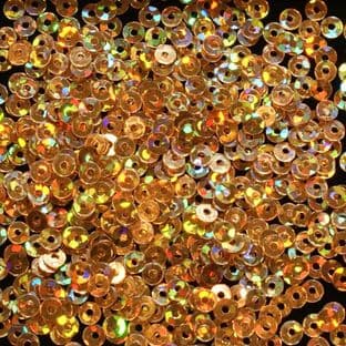 3mm Gold Hologram Flat Round Sequins x 5g