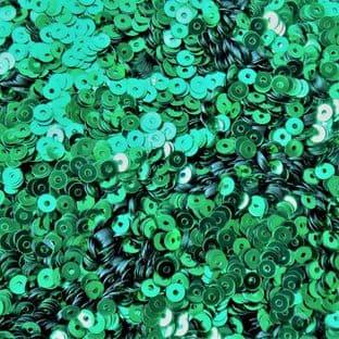 3mm Metallic Green Flat Round Sequins x 5g