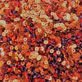 3mm Metallic Orange Flat Round Sequins x 5g