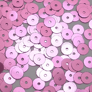 3mm Metallic Pink Flat Round Sequins x 5g