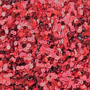 3mm Metallic Red Flat Round Sequins x 5g