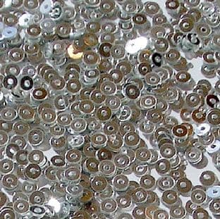 3mm Metallic Silver Flat Round Sequins x 5g