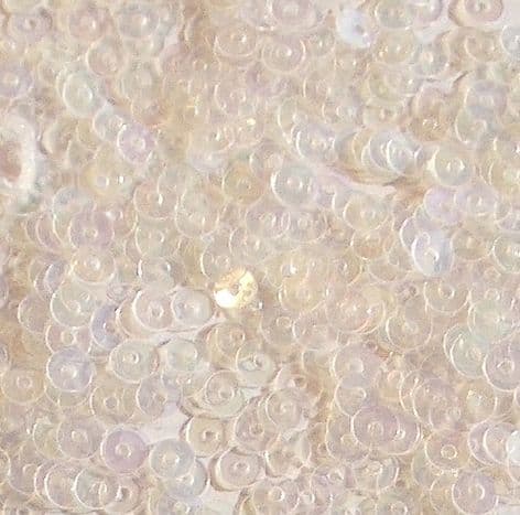 4mm High Shine Crystal Clear  Flat Round Sequins x 10g