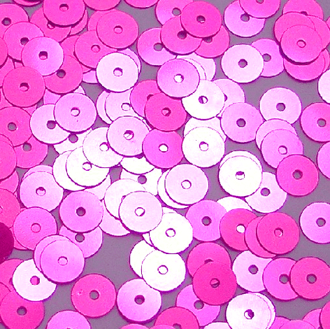 4mm Metallic Pink Flat Round Sequins x 10g.