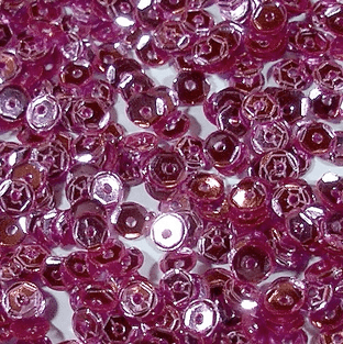 4mm Semi-cupped Metallic Pink Sequins x 10g