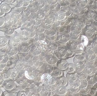 5mm Flat Round Crystal Clear Sequins x 15g