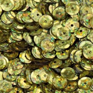 5mm Hologram Bright Gold Semi-cupped Sequins x 12.5g