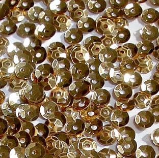 5mm Metallic Gold Semi-cupped Sequins x 12.5g