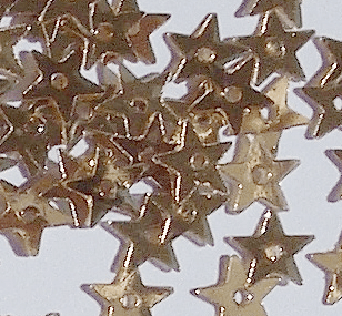 5mm Metallic Gold Star Sequins x 15g