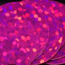 6mm Hologram Cerise Pink Flat Round Sequins x 15g