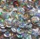 6mm Hologram Silver Semi-Cupped Sequins x 12g