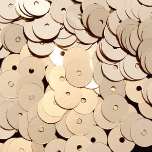 6mm Metallic Gold Flat Round Sequins x 15g