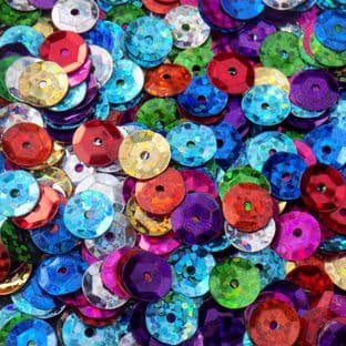 8mm Mixed Hologram Semi-cupped Sequins x 20g