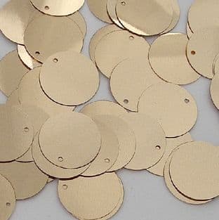 Bulk Bag 1000 15mm Flat Round Metallic Gold Sequins.