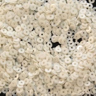 Bulk Bag 3mm Silky White Flat Round Sequins x 50g
