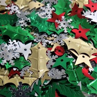 Christmas Shapes Sequin Mix x 20g